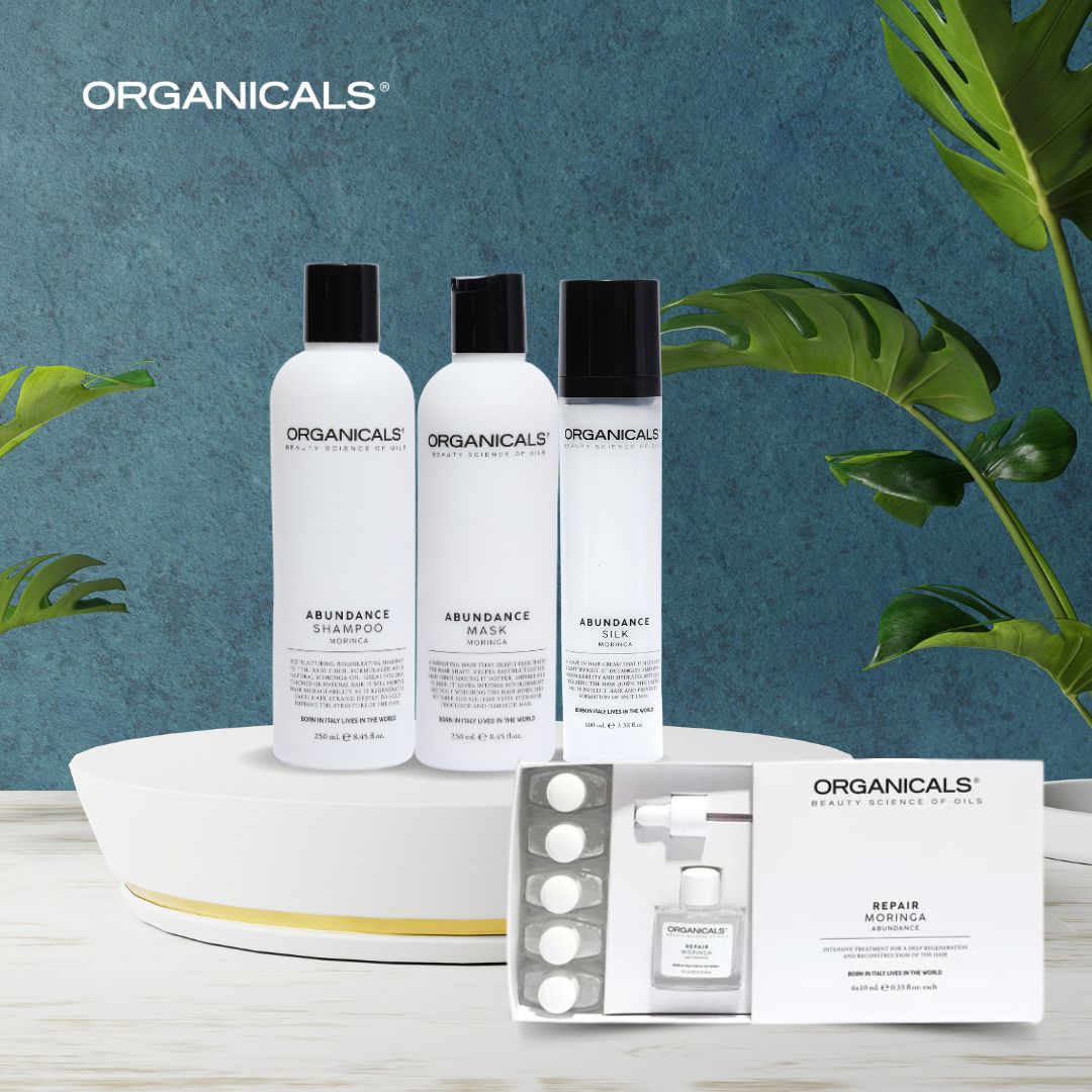 ABUNDANCE MORINGA Intenzivna nega za poškodovane lase ORGANICALS - Šamponi.si